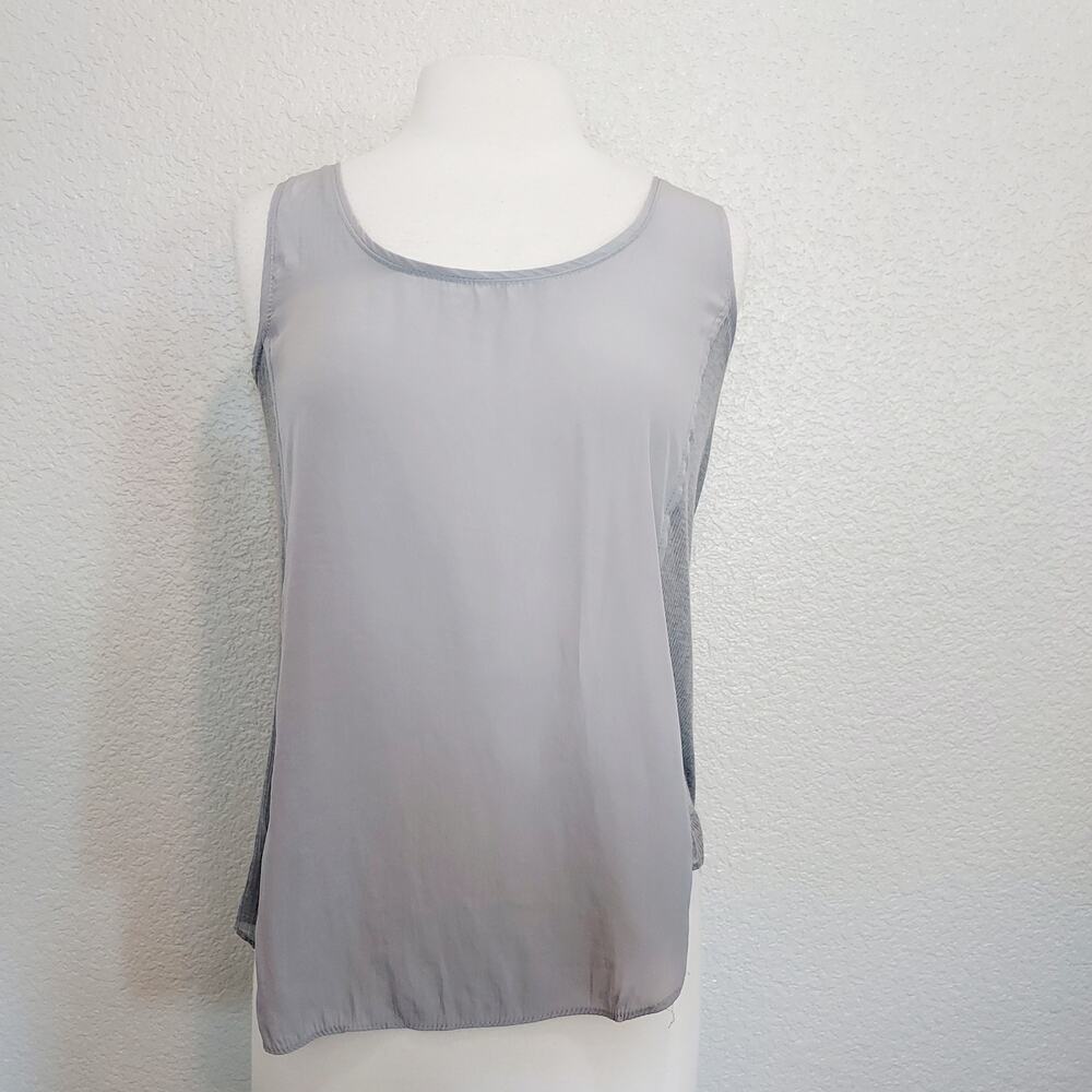 Barney's New York Gray Lightweight Sleeveless Blouse Size S